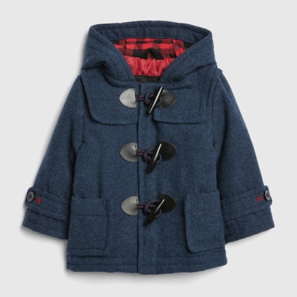 Baby Herringbone Duffle Coat Gap 6-12m